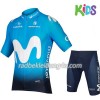 Set Fahrradtrikot + Radhose Kurze 2018 Movistar Team Kinder N001 